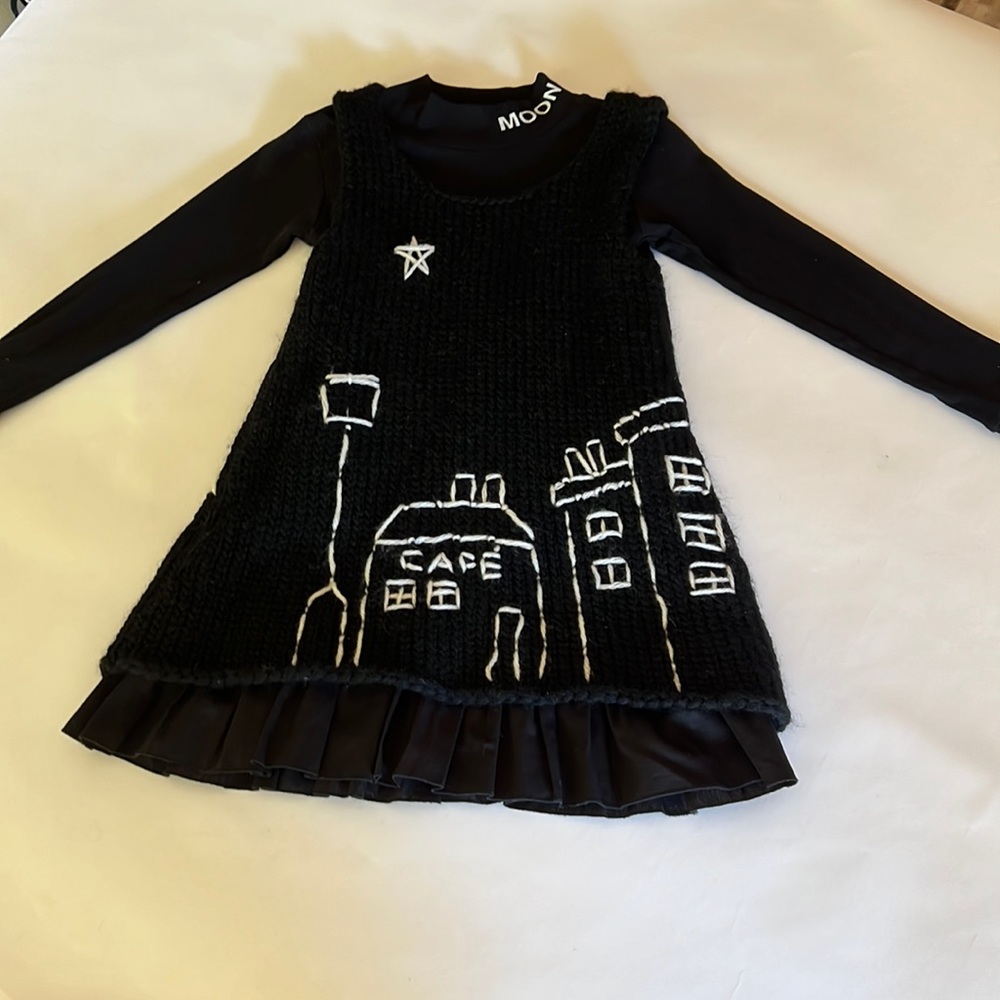 Tago Paris Street Scene Sweater Dress Sz. 8